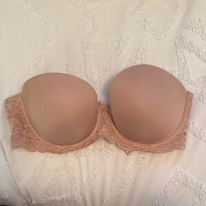 Victoria's Secret Lace Strapless Bra - Brown